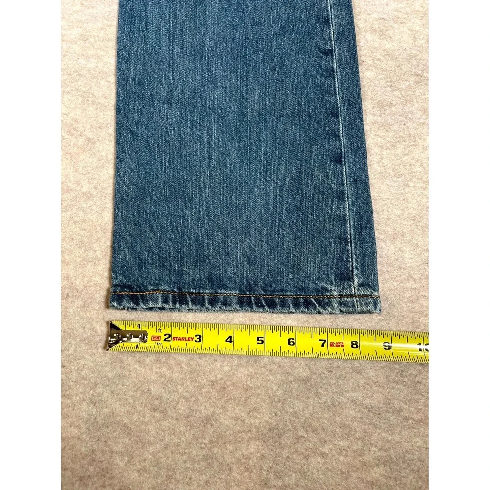 Levis 501 Original Fit Jeans Mens 36x32 Blue Denim Cotton High Rise Straight Leg
